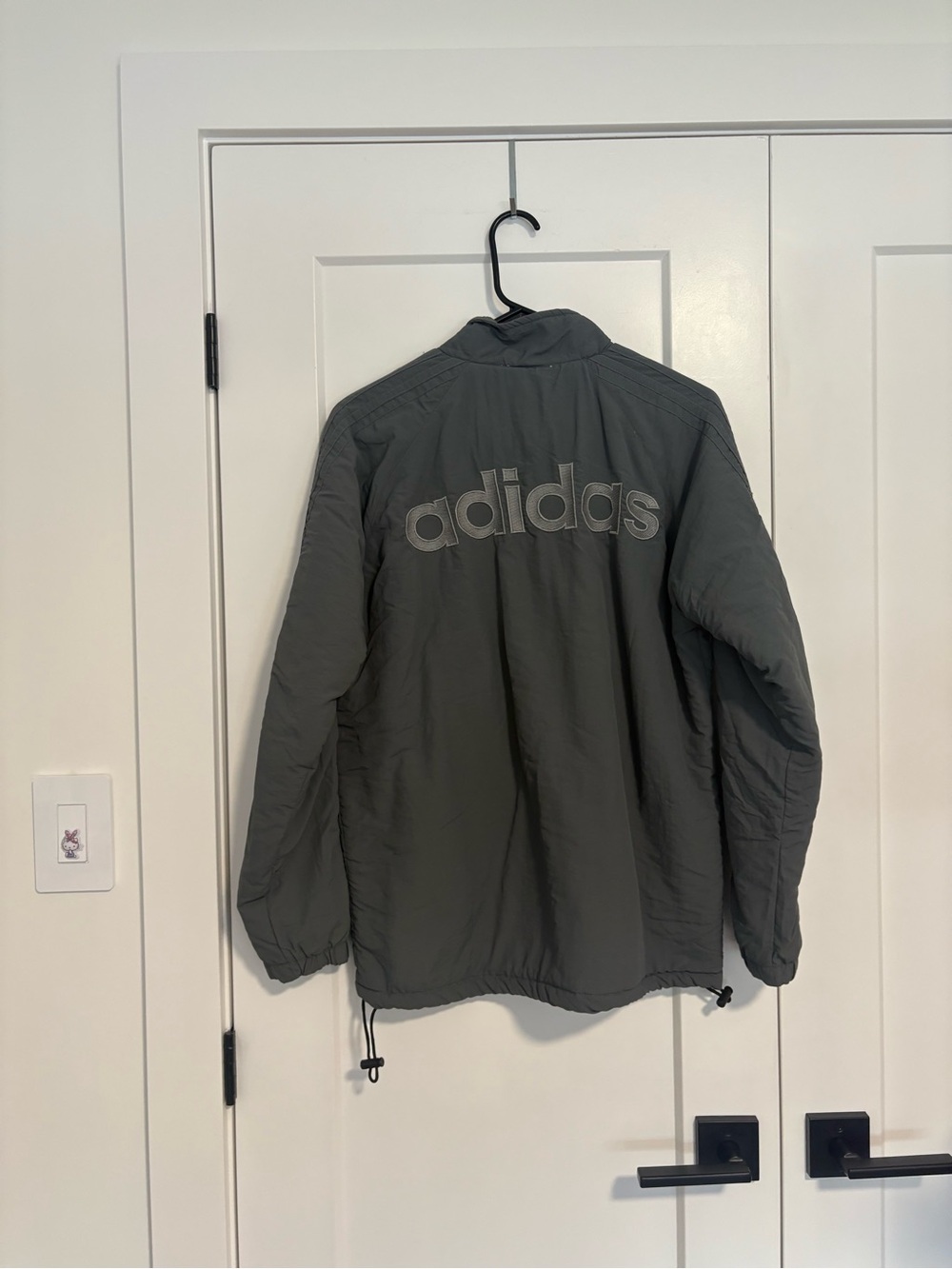 Adidas‎ Gray Lightweight Zip-Front Bomber Jacket Men’s Size Large - Picture 8 of 12